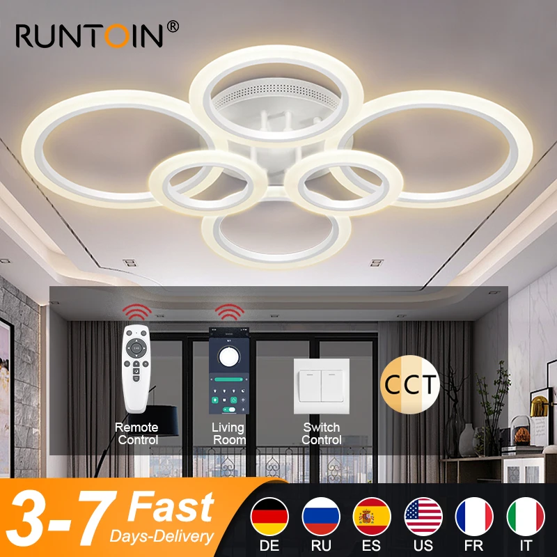 Modern Smart Led Ceiling Lights Indoor Lighting Lamp Mobile App/ Remote