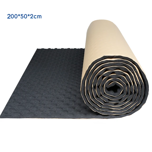 Auto Studio Sound Acoustic Absorption Car Heatproof Wave Foam Deadener Car Soundproof Cotton Insulation Mat 200x50x2cm