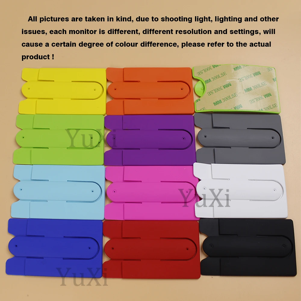 Colorful Silicone Adhesive Phone Wallet & Stand
