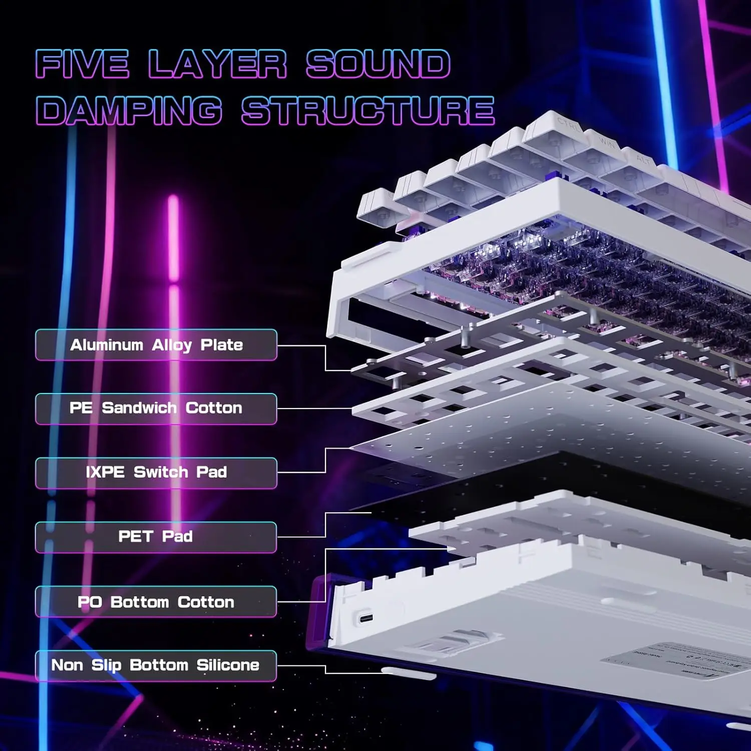 ATTACK SHARK R85 HE 유선 레이피드 트리거 기계식 RGB 게이밍 키보드 8KHz 폴링 레이트, 0.005mm RT 정확도, 0.08ms 지연 시간