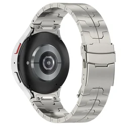 Premium Quick Fit Stainless Steel Watch Strap - Seamless Design, No Gaps - Galaxy watch 4 44mm (Titanium color)