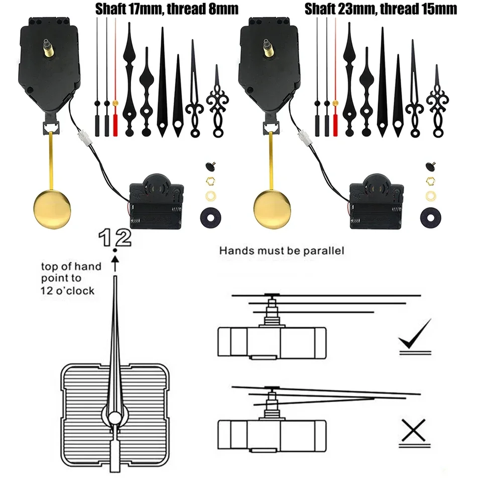Orologio A Pendolo Completo Al Quarzo Unit&agrave; Movimento