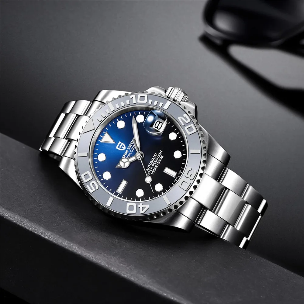 PAGANI DESIGN Original 40MM Men's Automatic Mechanical Watches NH35 Luxury Stainless Steel Waterproof Watch for Men Reloj PD1651