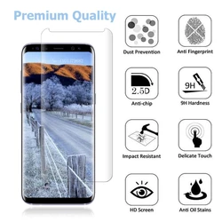 3D Curved HD Clear Tempered Glass Screen Protector - 2Pcs (Samsung Galaxy S8)