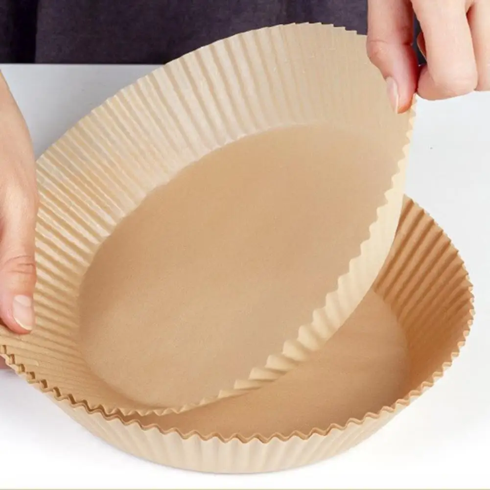 100Pcs Air Fryer Paper Liners Parchment Pans Baking Non Stick Pad U3E1 