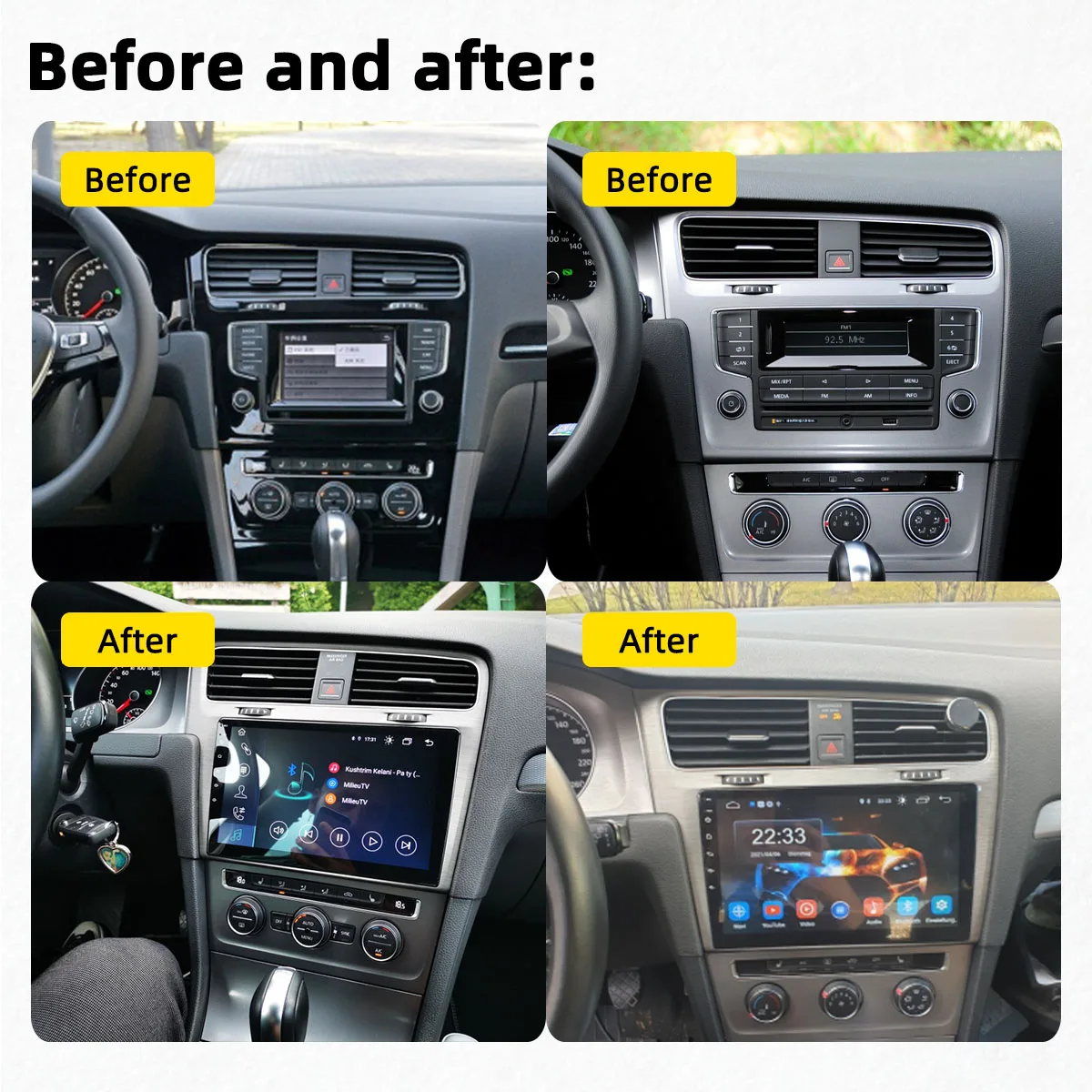 VW Gol 2013 Autoradio GPS Aftermarket Android Head Unit Navigation