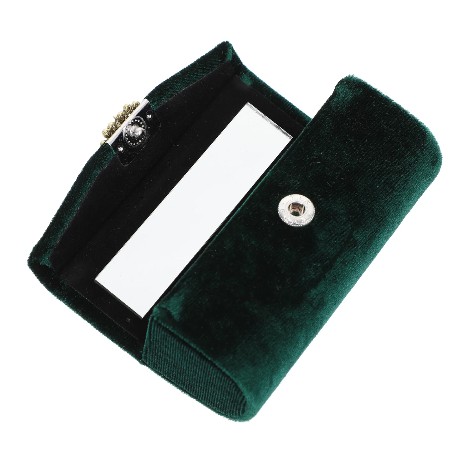 

Lipstick Case Retro Style Velour Design Lipstick Storage Container with Mirror