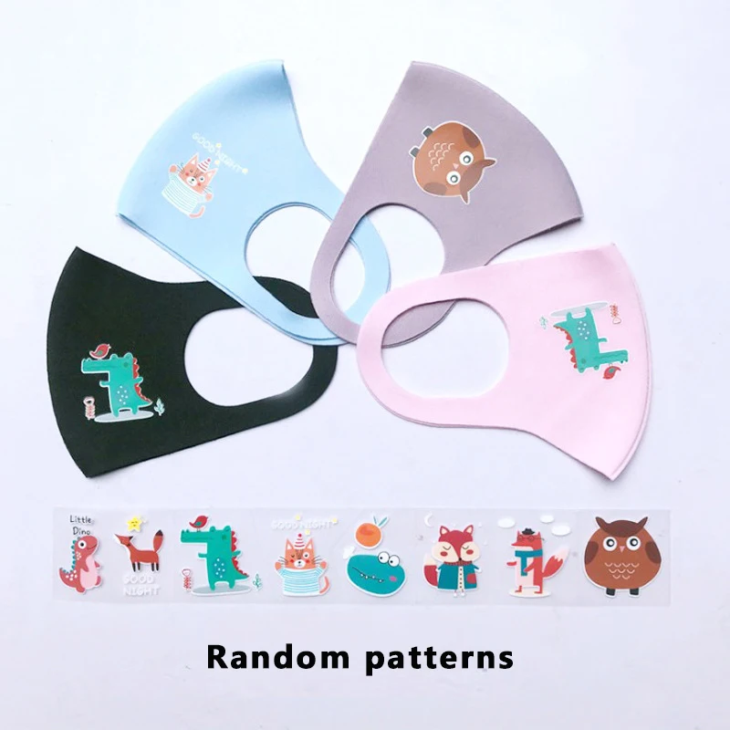Colorful Reusable Cute Breathable Soft And Comfortable Ice Silk Mask For Children Safety Care Mask