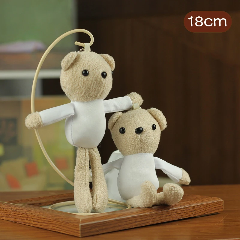 

1 шт. милая плюшевая игрушка с мультяшным белым маленьким медведем, подвеска, мягкая игрушка, украшение для автомобиля, брелок для сумки, подарок для детей