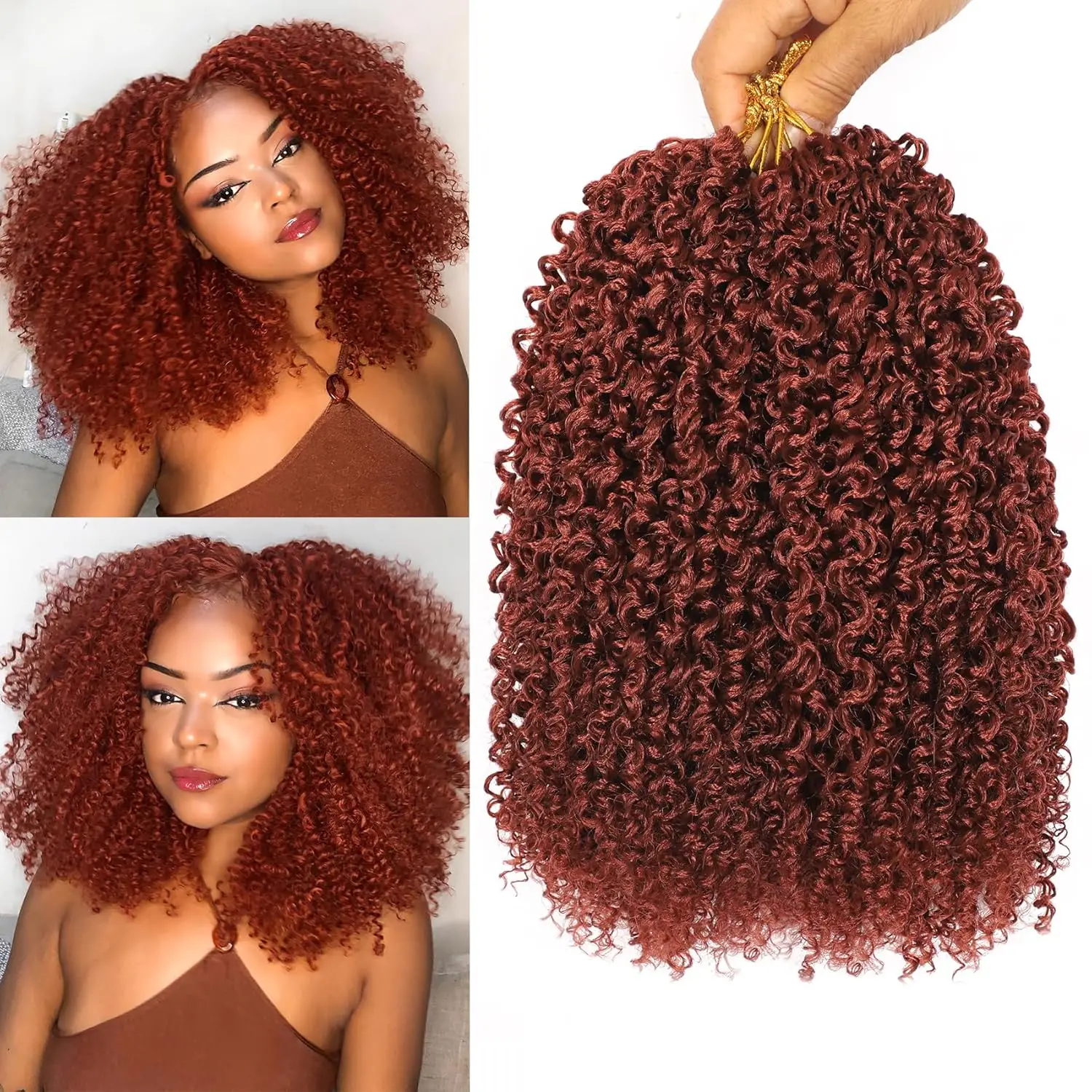 Yanky Twist Crochet Hair 8/12 Inch 1/8Packs Bohemian Passion Twist Spring Mini Twist Crochet Hair for Black Women Synthetic Hair 1
