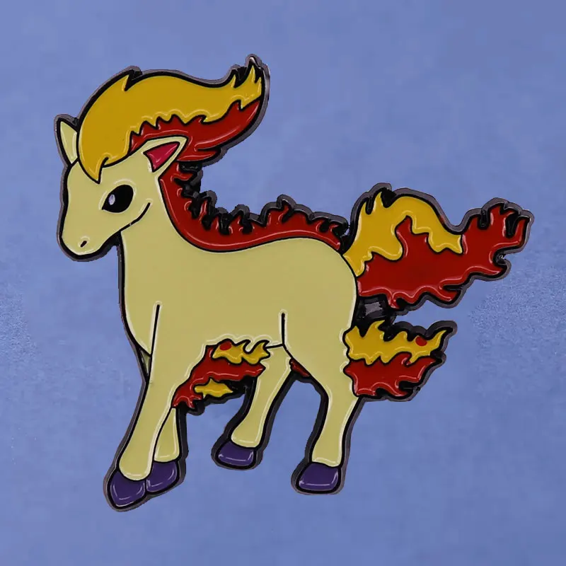 

Games Pokemon Ponyta Anime Lapel Pins Backpack Jeans Enamel Brooch Pin Women Fashion Jewelry Gifts Fire Dragon Cartoon Badges