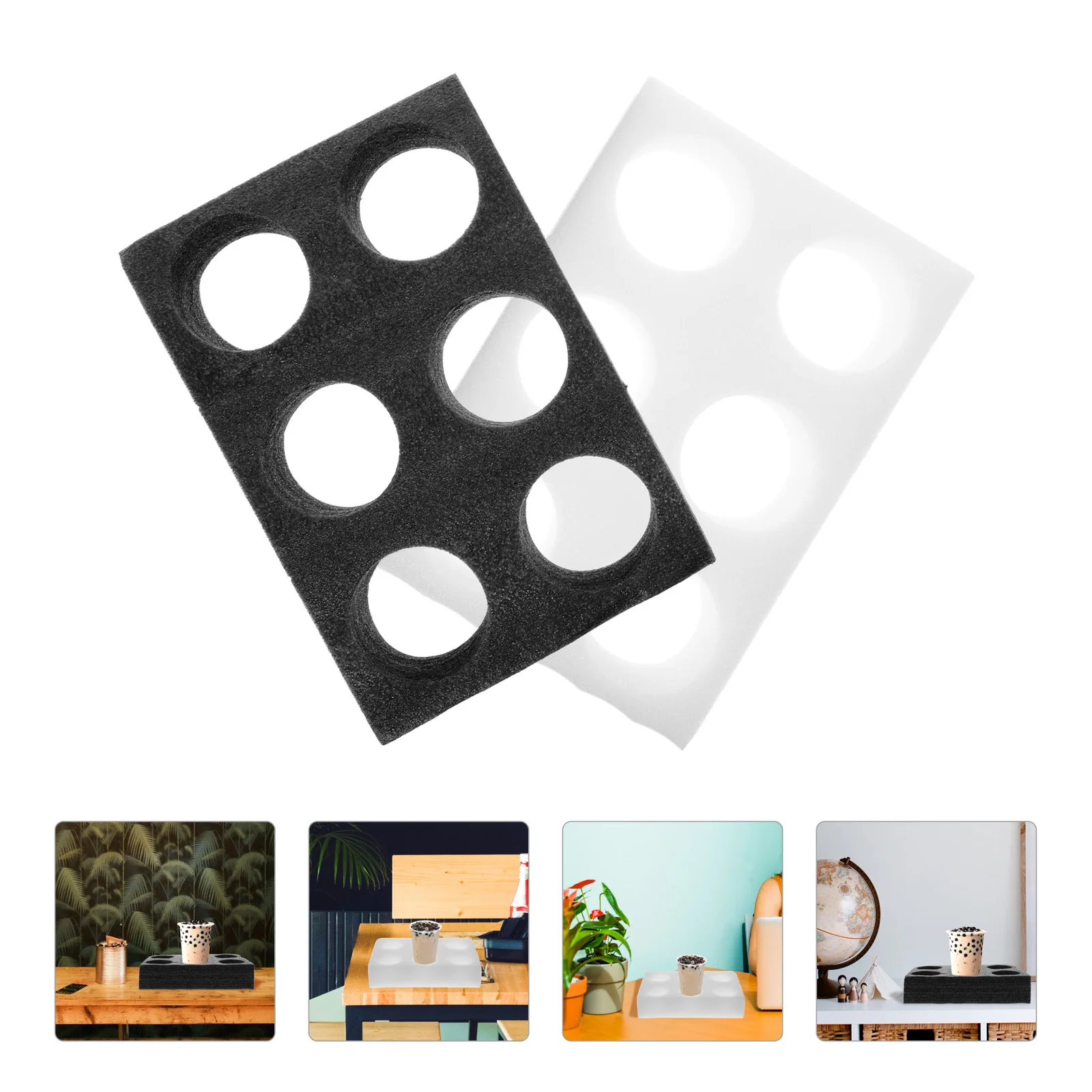 

Ganazono Accessory Tray Foam Drink Holders Glass Cup Holder Bottle Storage Party Takeout Campervan Camping Coffee Mug Insulated