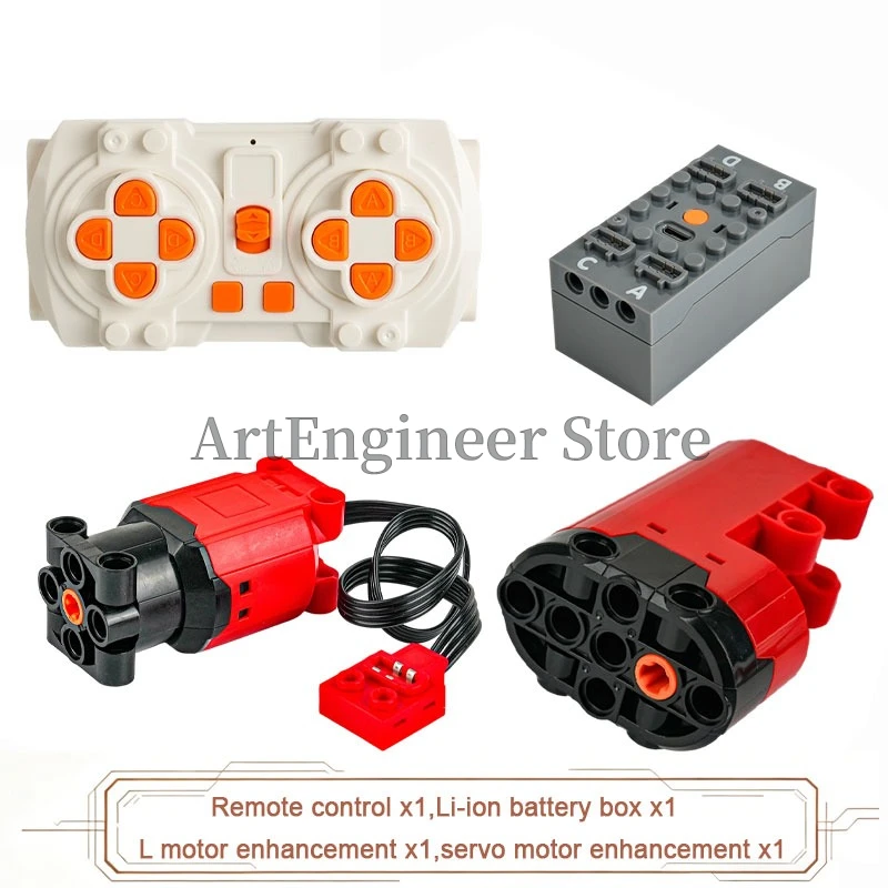 Enhanced High Torque Servo Motor Set for Technical Building Block Construction