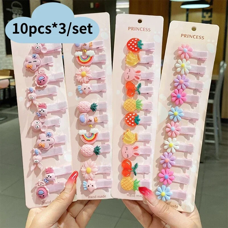 

30 шт./набор, детские заколки для волос с бантом