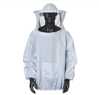 Protective Beekeeping Jacket Veil Smock Equipment Beekeeping Hat Sleeve Beekeeper Suit Apiculture Bee Dress 1