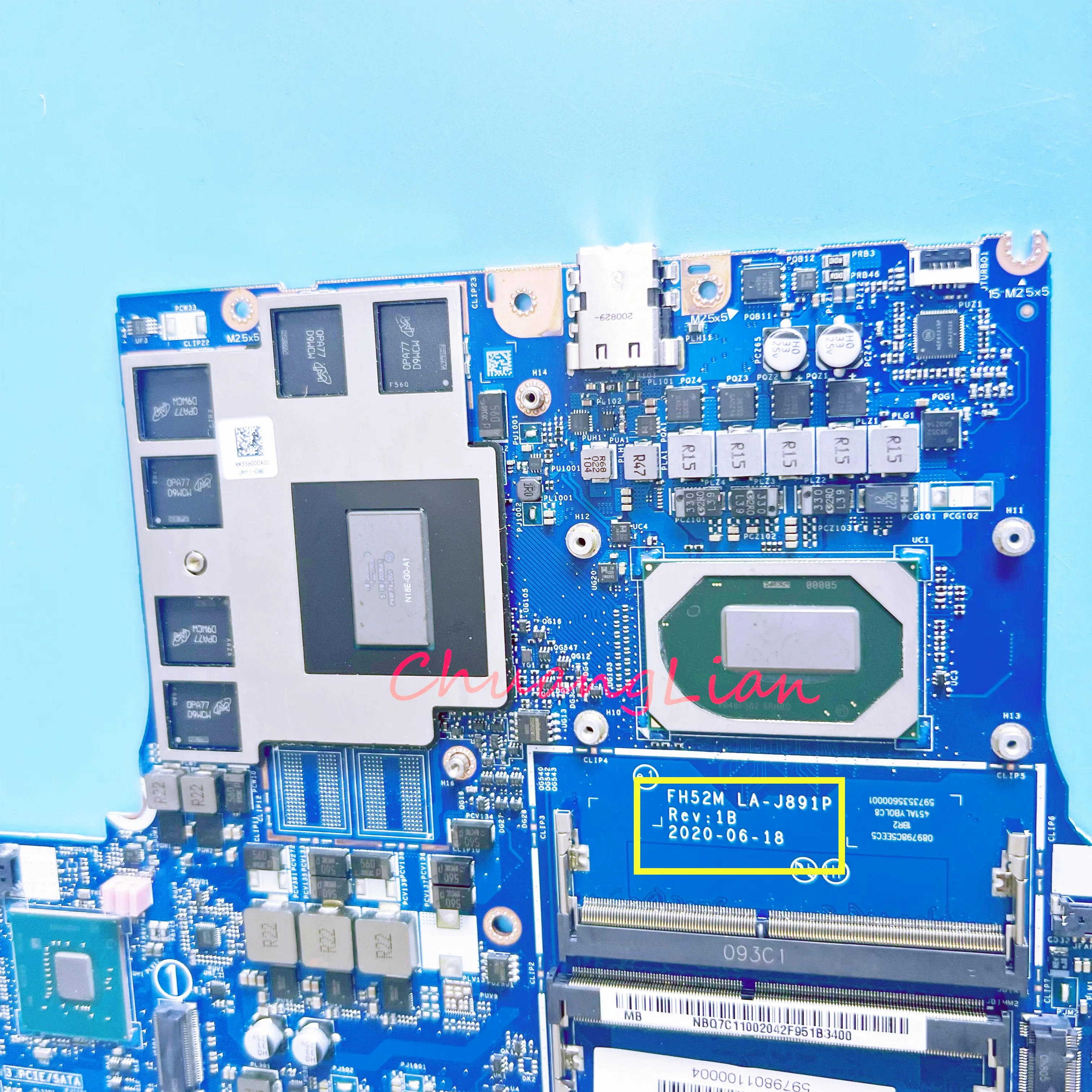 FH52M LA-J891P Para Acer Nitro 5 AN515-52 PT315-53 Laptop Placa