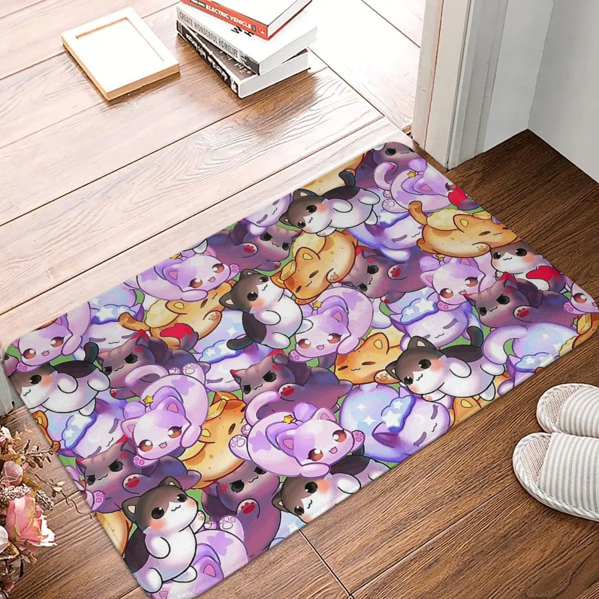 Cat Cute Kawaii Animal Aniamls Tappetino Da Bagno Aphmau Meow Plushies Anime Cats Zerbino Tappeto Da Cucina Tappeto Da Balcone Decorazione Della Casa