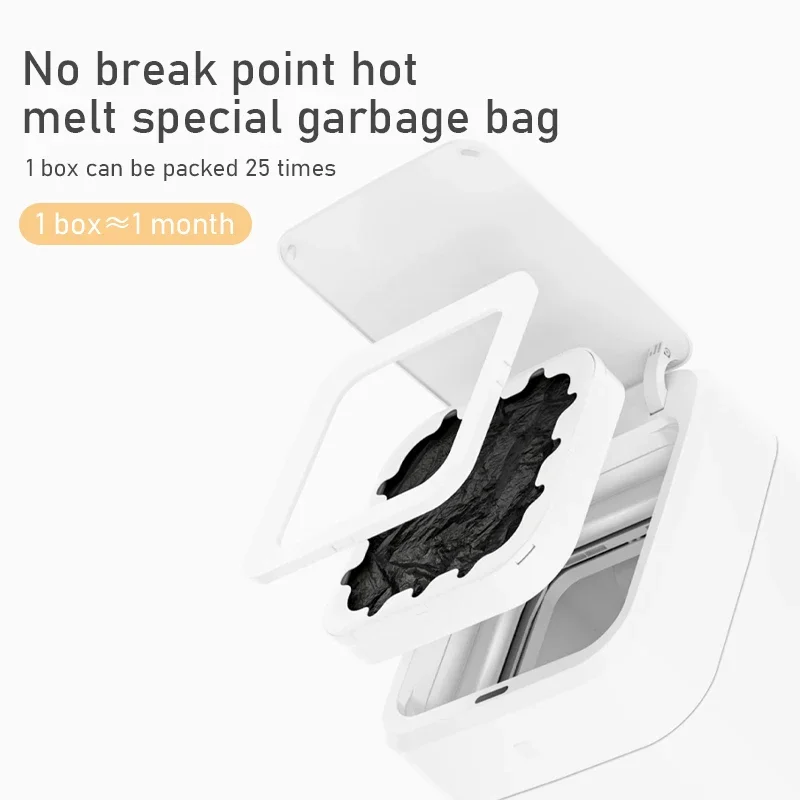 17L Automatic Bagging Trash Can Intelligent Sensor Kitchen Garbage Bin Smart Bathroom Self Bagging Trash Can Home Wastebasket
