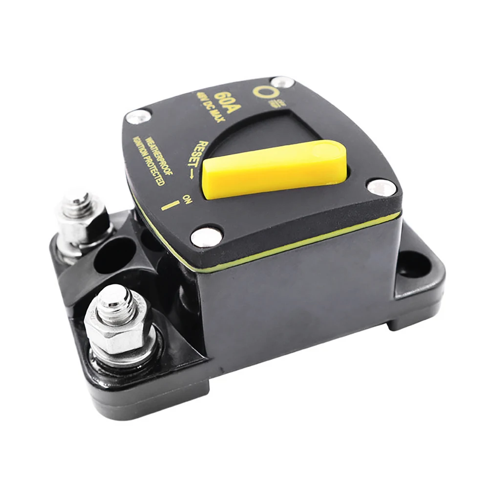 Circuit Breaker Resettable Fuse 50A-300A AMP Circuit Breaker Fuse Reset 12-48V DC Car Audio Amplifier Waterproof