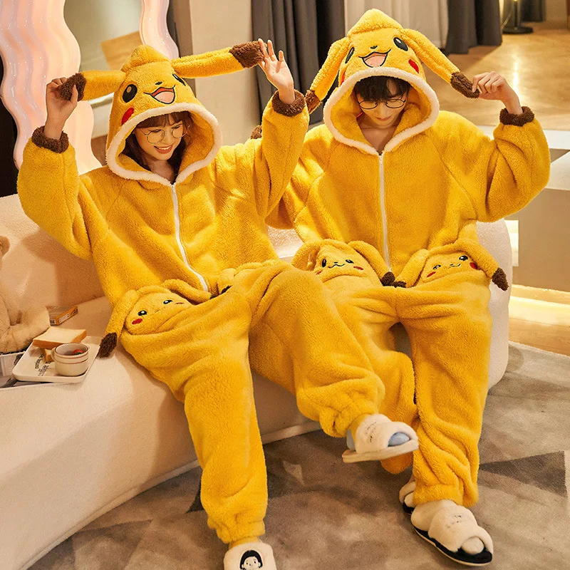 Pikachu Pyjama BÃ©bÃ© Costume Couple Adult Pikachu Pajamas