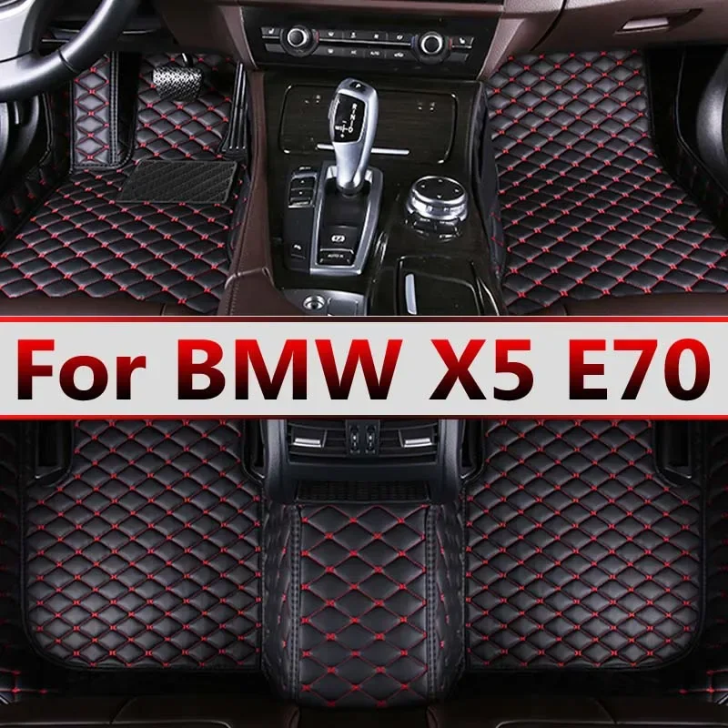 

Car Floor Mats For BMW X5 E70 MK2 2008~2013 Luxury Leather Mat Set Auto Protect Carpet Rug Interior Parts Car Accessories 7 Seat