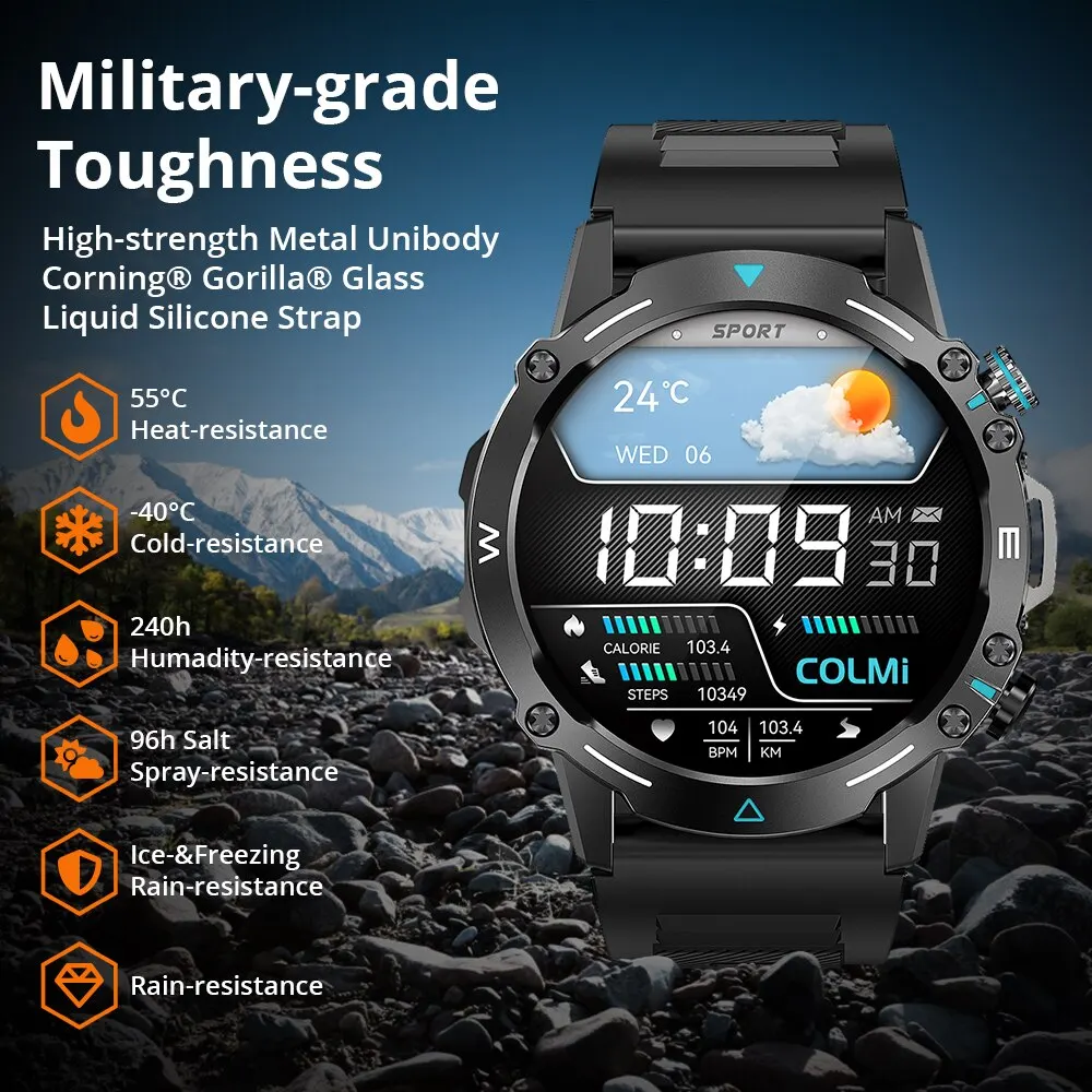 COLMI M42 Smartwatch 1.43'' AMOLED Display 100 Sports Modes Voice Calling Smart Watch Men Women Military Grade Toughness Watch - Image 2