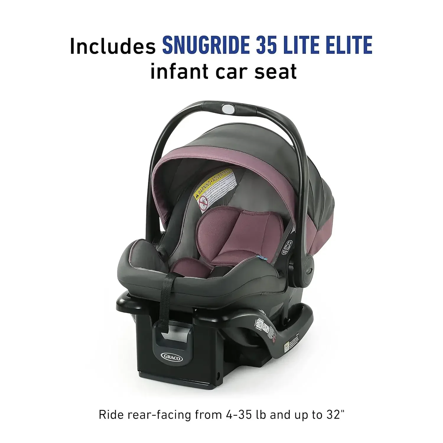 Travel System, Includes Baby Stroller w/ Height Adjustable Reversible Seat, Lightweight Aluminum Frame & 35 Infant Car Seat,