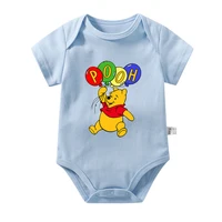 Winnie The Pooh Disney Bear Baby Bodysuit Newborn Short Sleeve Romper Toddler Boys Girls Jumpsuit Clothes Body Ropa Baby Onesies 5