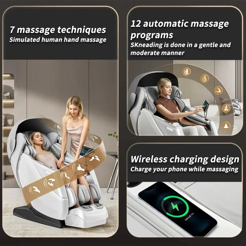 3 Year Warranty 4D SL Airbag Zero Gravity full body Massage Chair Home 3D Office Electric Leg Lift Office Chair Massage Sofa 2
