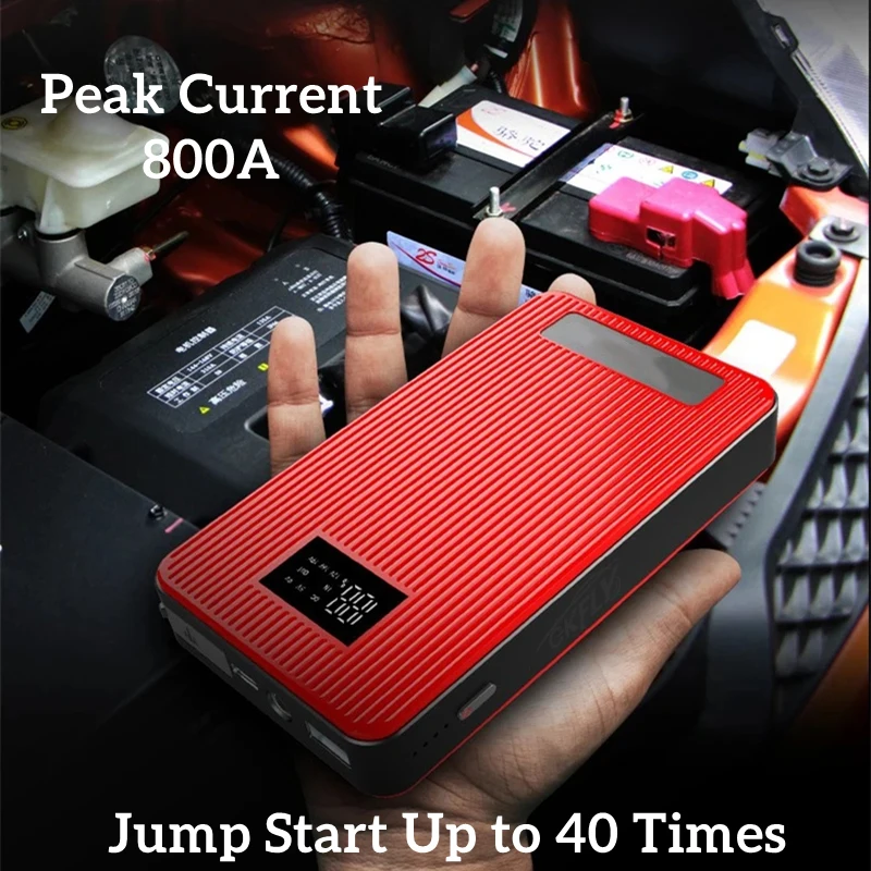 12V Car Jump Starter 8000mAh Power Bank Auto Starting Device 800A Car Battery Booster Emergency Buster Jump Start Cable car jump starter jump starter