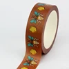 2024 NEW 1PC 10M Decor Bee honeybee on Brown background Washi Tape for Scrapbooking Journaling Masking Tape Cute Stationery 3