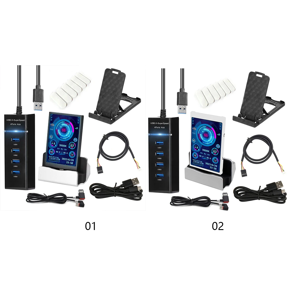 USB cŸ µ ͸ ˷̴ ձ DIY ǻ , CPU GPU RAM HDD 360 ȸ 3.5 ġ IPS Windows