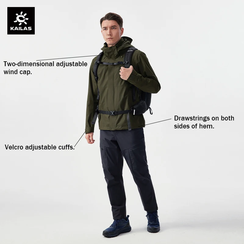 KAILAS Windhunter Jacke for Men Outdoor Waterproof Hooded Coat Mountaineering Jacket Women Breathable Climbing Clothes KG2441124 3