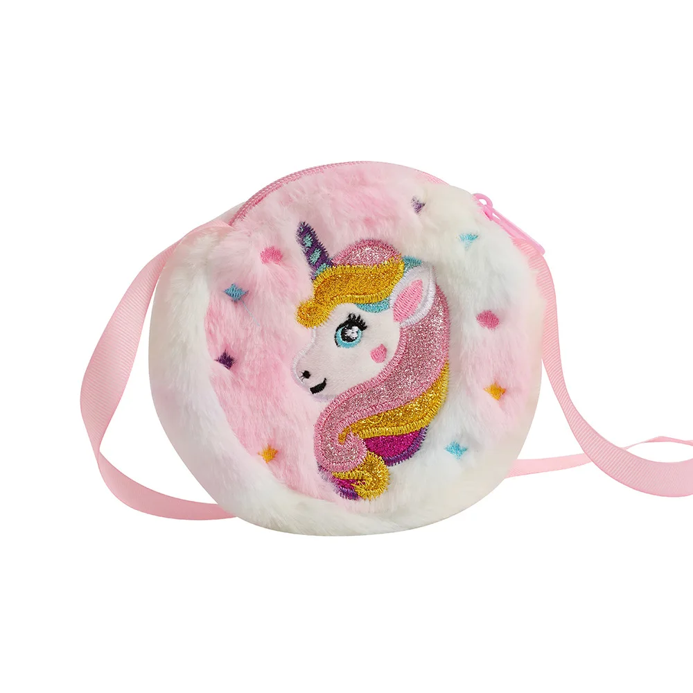 Cartoon Unicorn Plush Crossbody Bags 4