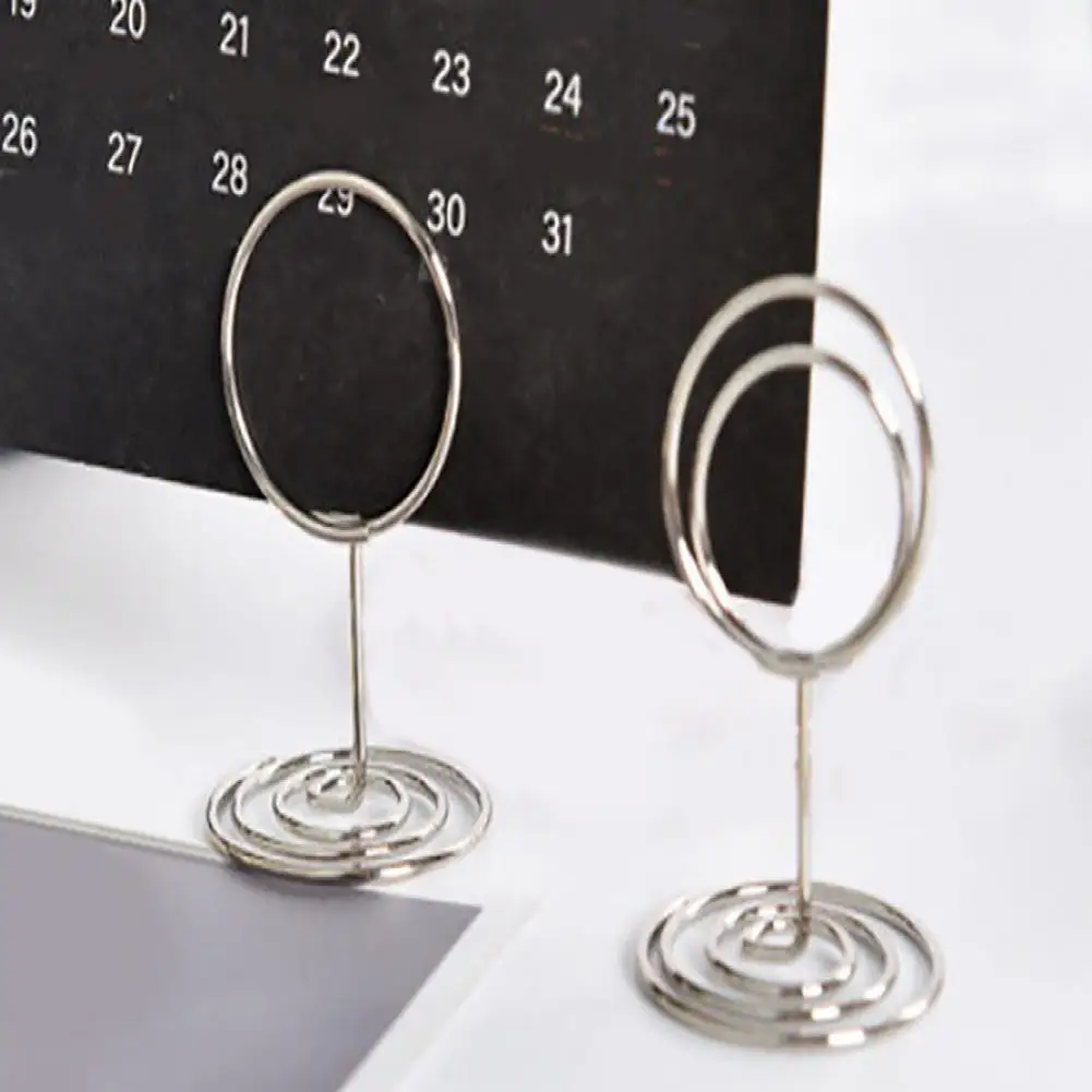 30Pcs/Set Metal Card Holder Desktop Standing Multifunctional Mini Photo Picture Menu Memo Table Number Display Clip Organizer