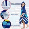 New Childrens Bath Towel Cartoon Print Cape Hooded Beach Bathrobe Soft Breathable Absorbent Quickdrying Bath Towel Robe 4