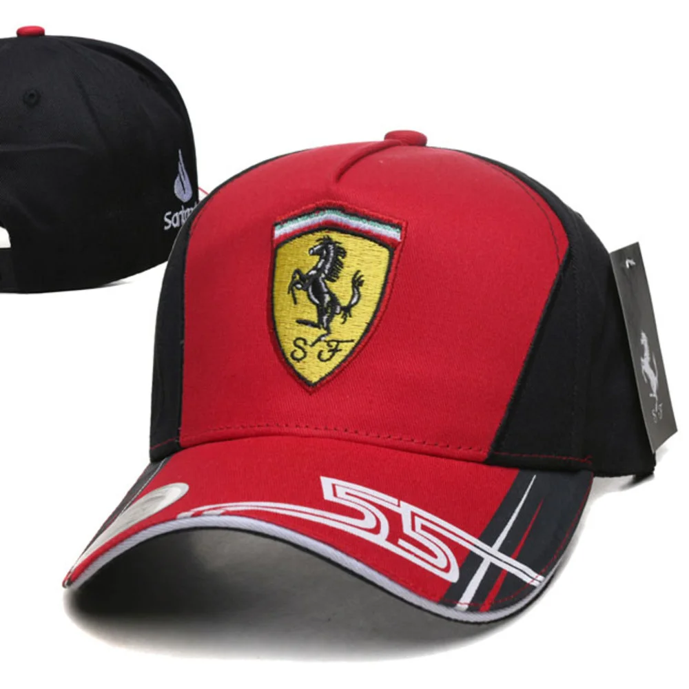 Luxury Business Gift Moto Gp Gorras Car Baseball Cap Cotton Embroidered For Ferrari Badge Hat Man Auto Accessories Best - AliExpress