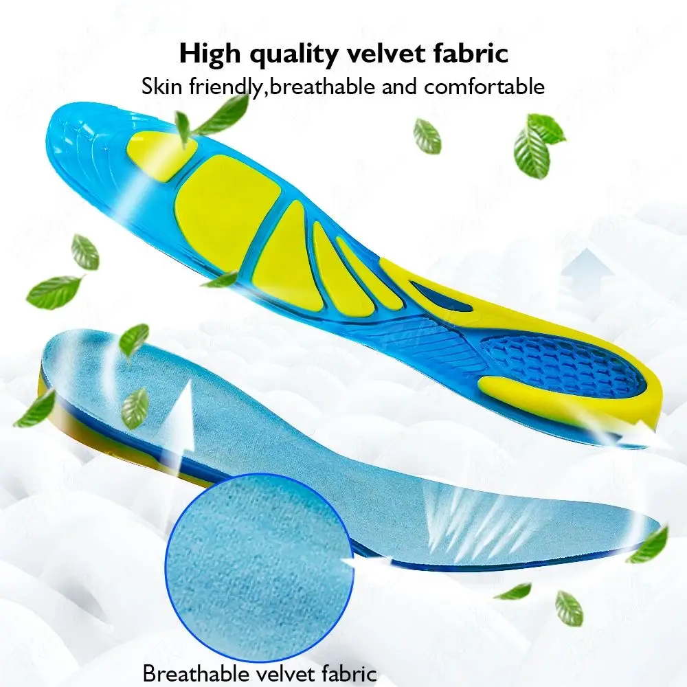 Silikon Rutschfeste Gel Weiche Sport Schuh Einlegesohle Massieren Orthopädische Einlegesohlen Fußpflege Für Füße Schuhe Sohle Stoßdämpfung Pad Neue – Detail 7