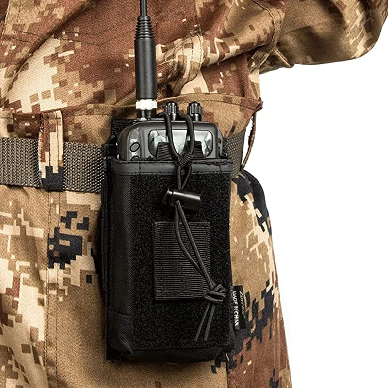

Nylon tactical radio stand and Molle radio bag, tactical Molle two-way walkie talkie stand outdoor hunting Mag bag