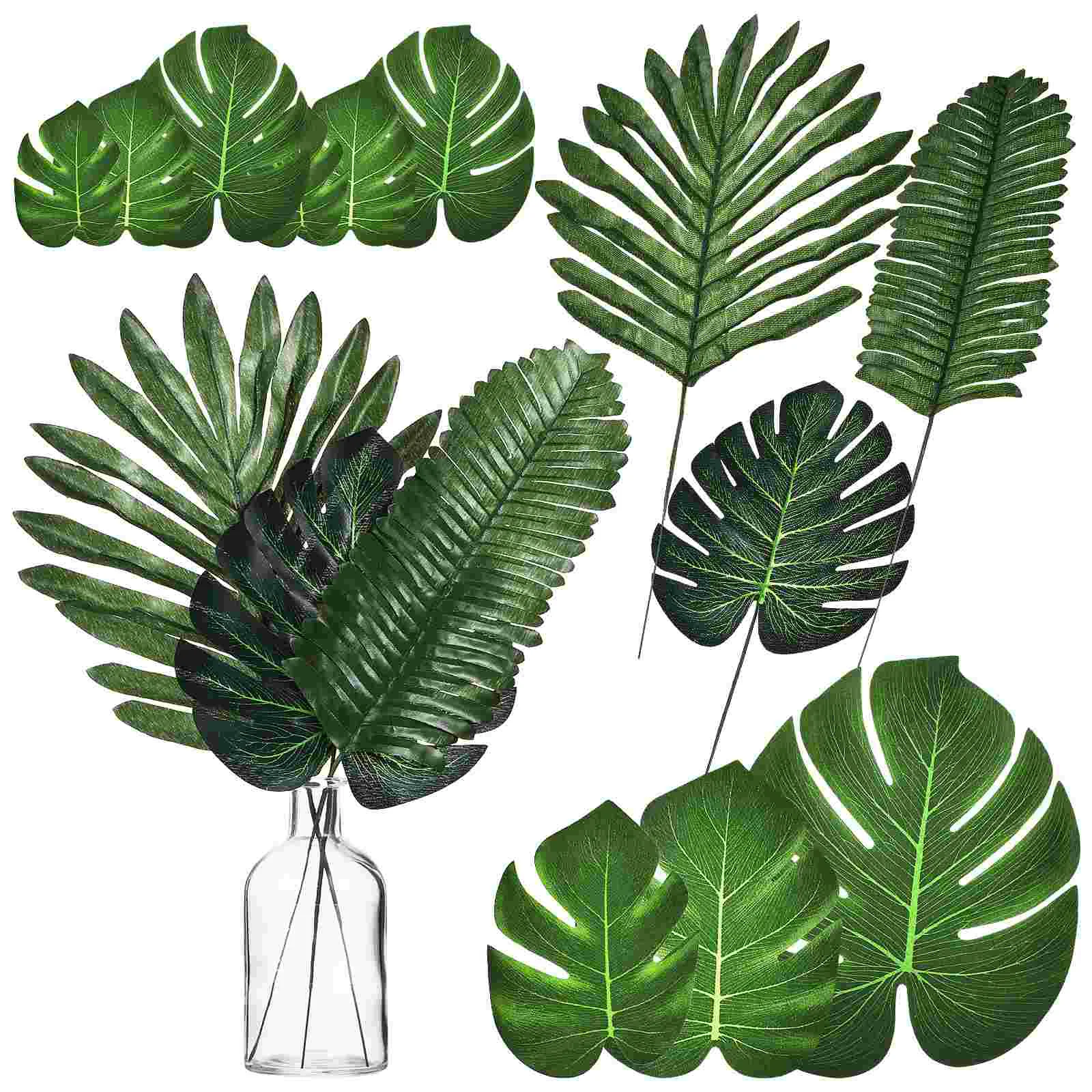 

30 Pcs Simulation Monstera Leaf Artificial Leaves DIY Fake Leaves Beach Party Decors