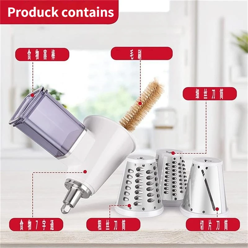 Description Picture 4 of itemKitchenAid noodle press accessories, chef's machine minced meat filling, sausage slicing and cutting accessories