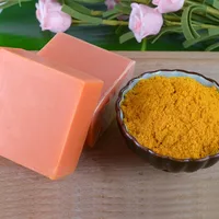 Savon au curcuma pur naturel 100g, savon aux huiles essentielles, savon artisanal pour le nettoyage, le bain, le nettoyage en profondeur, les soins de la peau, l'hydratation 3