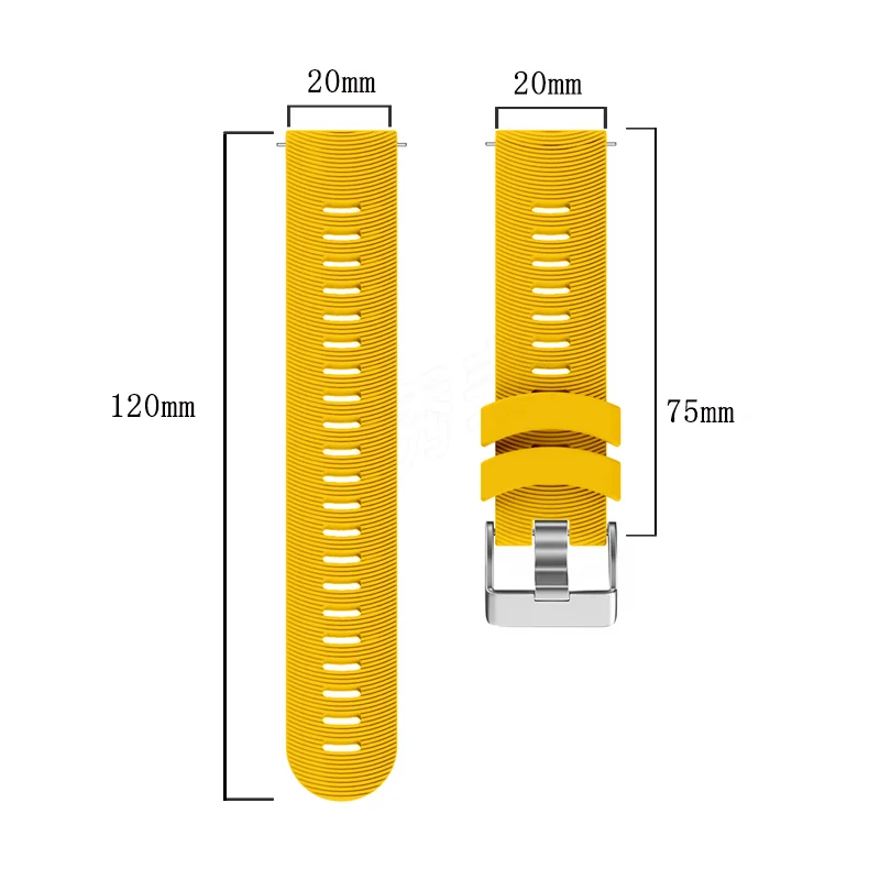 Women's Silicone Sport Band - 20mm Strap Bracelet Accessory