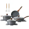 Nonstick Cookware Set 13-Piece, Non Stick Pots and Pans Set with Swiss Granite Coating, Non-toxic Kitchen 1