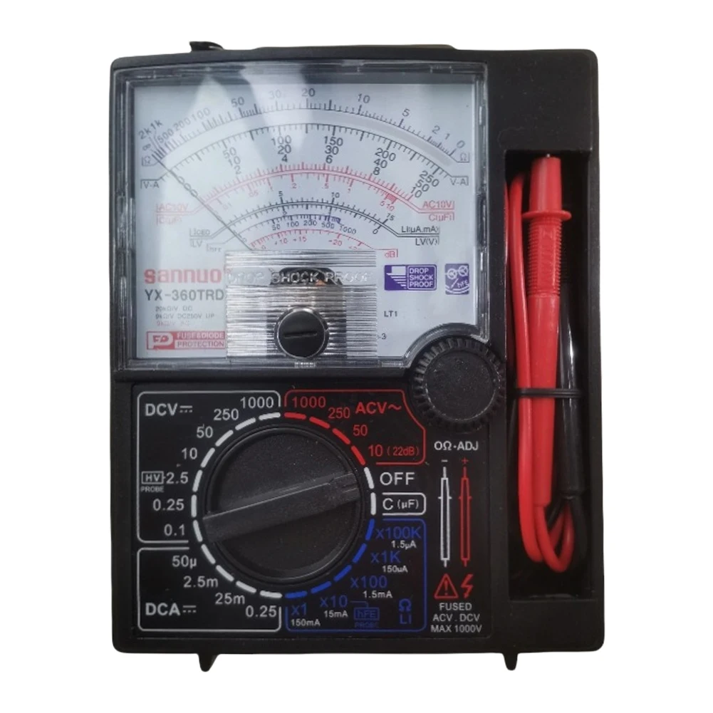 DC 1000V Analog Multimeter Tester Analog Multitester Portable Voltmeter Ammeter Multi-Function AC DC Volt Ohm Current Test Meter