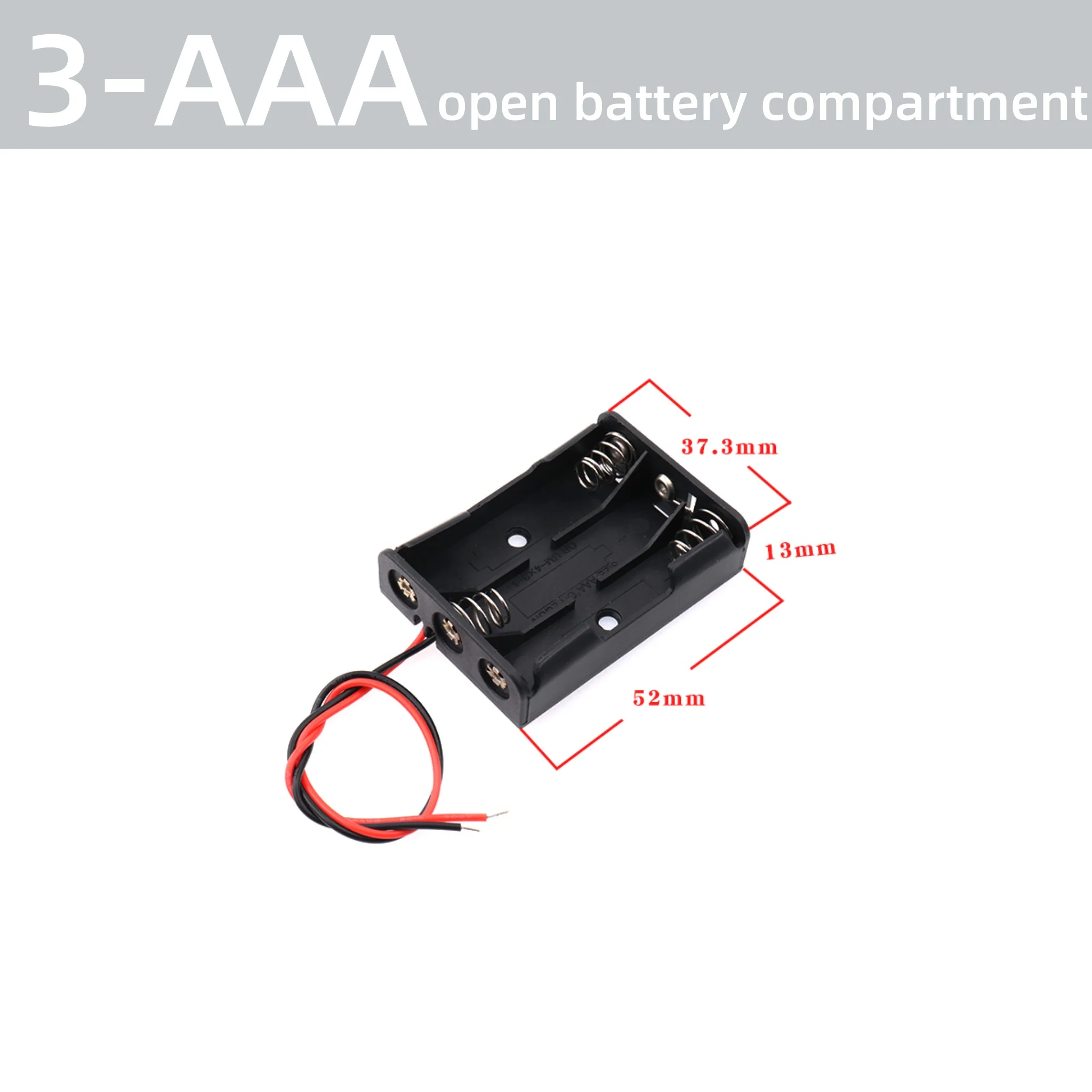Dual AA/AAA Battery Holder with Switch and Cable - Multi-Slot Storage Case