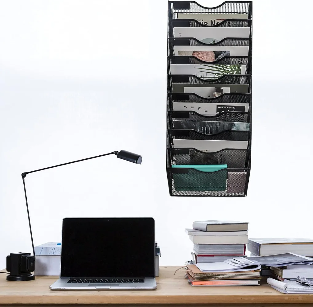 10 Pockets Mesh Wall File Holder Organizer Office Hanging Magazine,for Living Room, Hotel,Trade Show, Exhibition 3