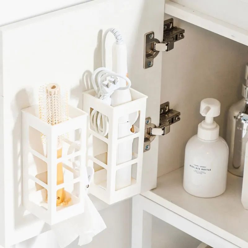 Curling Iron Storage Rack Bathroom Washstand Perforation-free Wall-mounted Storage Rack Bathroom Dormitory Wall