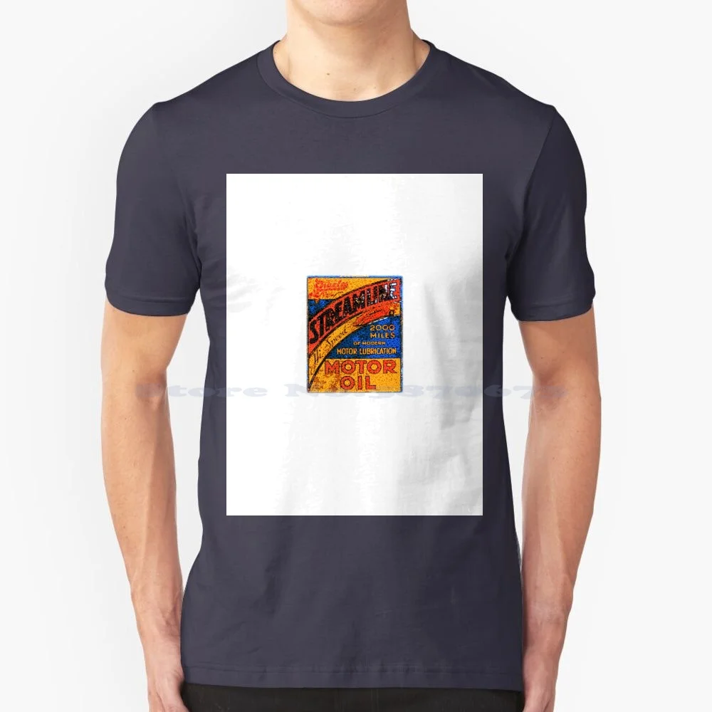 Maglietta Dell'Olio Motore T-Shirtstreamline Maglietta Dell'Olio 100% Cotone Castrol Oil Oil Company Ducato Agos Hot Rod Movie Stazioni Di Servizio An