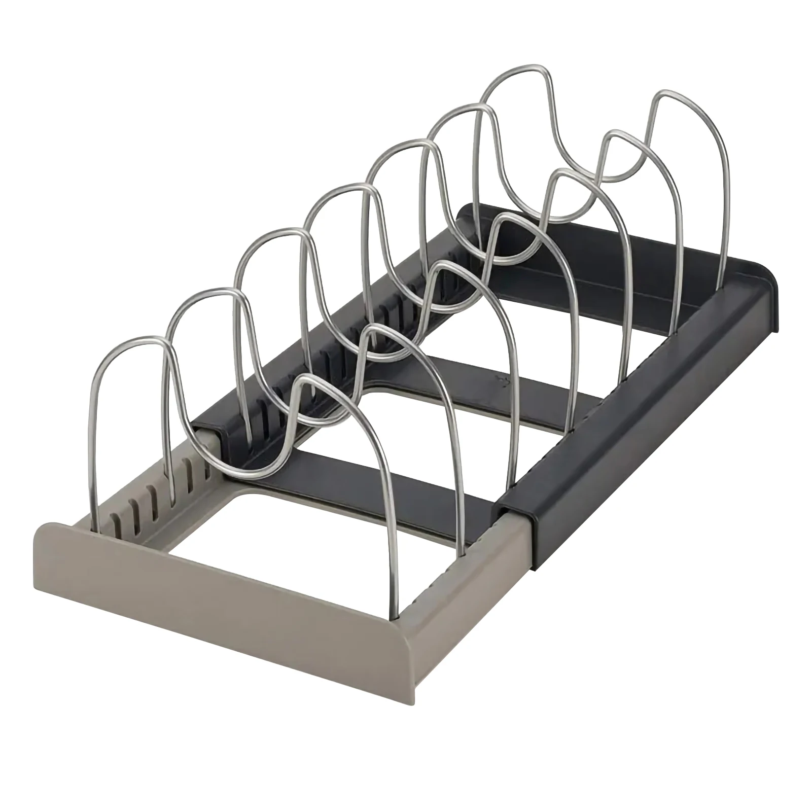 Kitchen Cabinet Pot and Pan Organizers Expandable Stainless Steel Storage Rack Cookware Shelf for Kitchen Storage & Organization